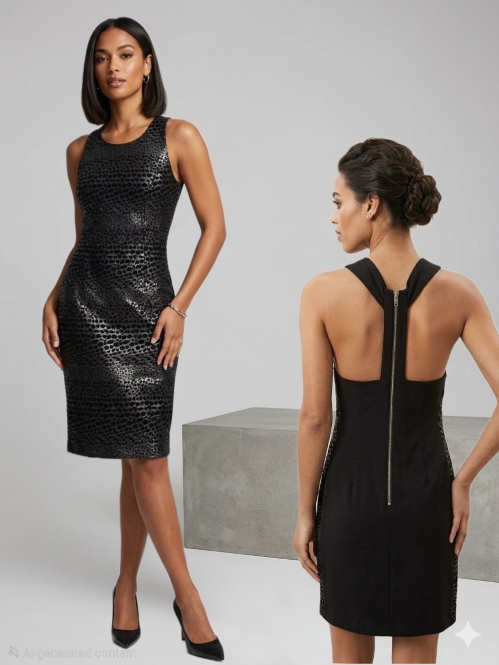 NWT Coast Devona Black Velvet Flocked Cocktail Dress  UK 12 / US 8